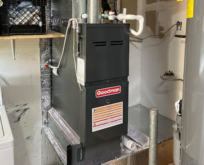 Residential heating system installed in a utility area, representing professional heater repair in Fallbrook and all of North San Diego County.